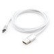 Дата кабель USB 2.0 AM to Micro 5P 1m LED silver Vinga (VCPDCMLED1S)