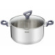 Tefal Daily Cook saucepan with lid, 24cm, stainless steel, aluminum, bakelite (G7124645)