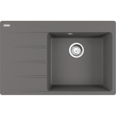 Franke Kitchen sink Centro, fragranite, rectang., with drainboard, 780х500х200mm, bowl - 1, built-in, CNG 611-78 TL, grey stone (114.0630.477)