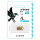 USB флеш накопитель Wibrand 4GB Hawk Gold USB 2.0 (WI2.0/HA4M1G)