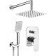 Deante Shower set Alpinia with mixer, shower head, hand shower, handle - concealed, chrome (NAC_09LP)