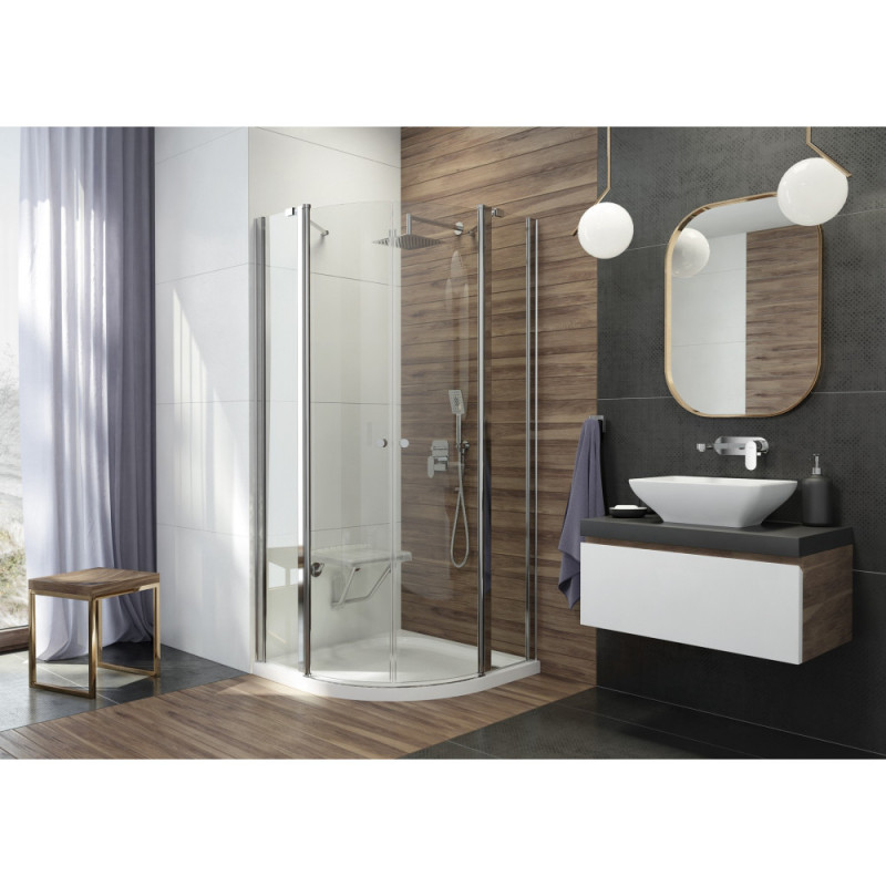 Deante Shower set Alpinia with mixer, shower head, hand shower, handle - concealed, chrome (NAC_09LP)