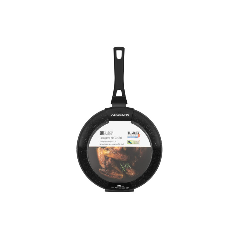 ARDESTO Fry pan Black Mars Orion, 26cm, aluminium, black (AR0726BO)