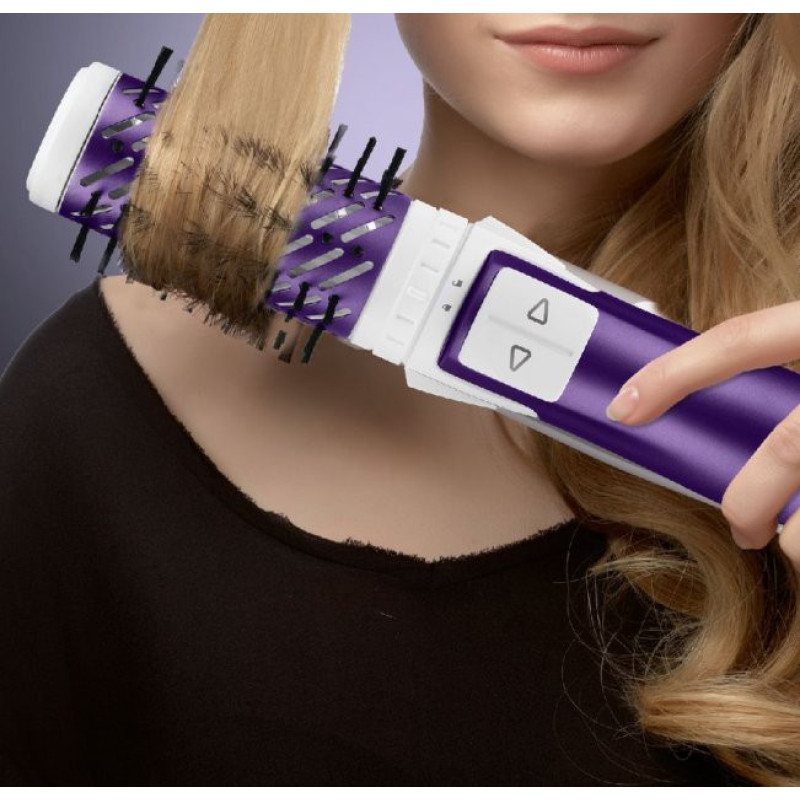 Rowenta Фен-щітка Brush Activ Volume&Shine, 1000Вт, 2 режими, іоніз-я, хол. обдув, оберт. насадок, кераміка, фіолетовий (CF9530F0)