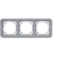 Legrand Plexo Legrand Супорт з рамкою для вбудованого монтажу 3 поста, сірий (069687)