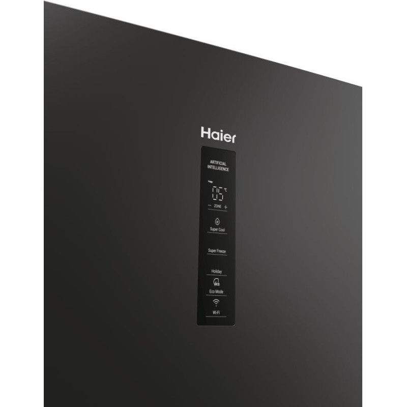 Haier Холодильник многодверный, 205x59.5х65.7, холод.отд.-289л, мороз.отд.-125л, 3дв., А++, NF, инв., дисплей, нулевая зона, черный (HTW5620DNPT)