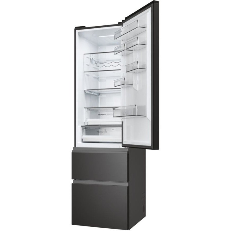 Haier Холодильник многодверный, 205x59.5х65.7, холод.отд.-289л, мороз.отд.-125л, 3дв., А++, NF, инв., дисплей, нулевая зона, черный (HTW5620DNPT)