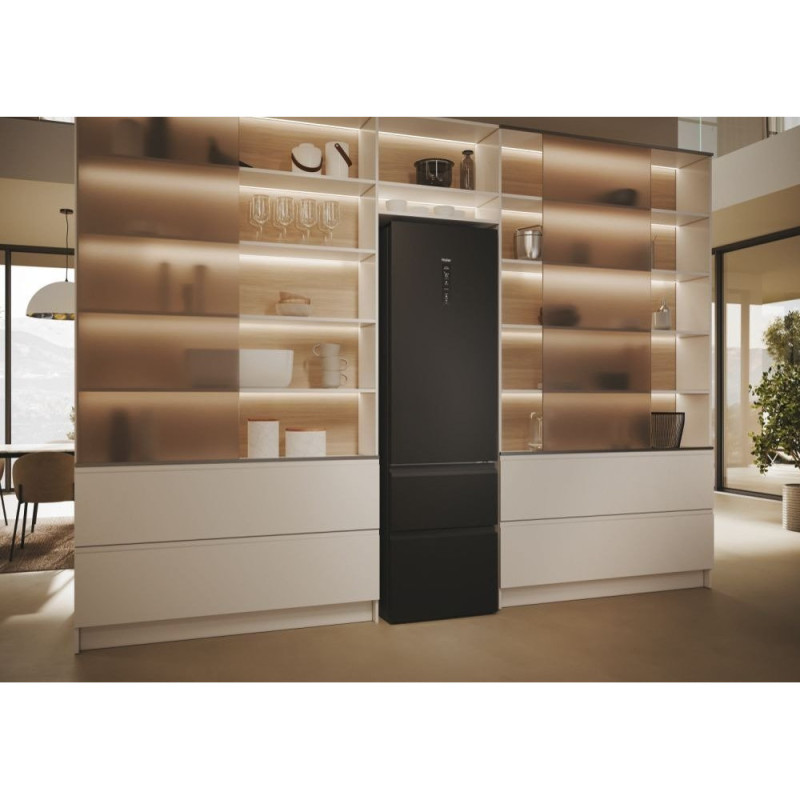 Haier Холодильник многодверный, 205x59.5х65.7, холод.отд.-289л, мороз.отд.-125л, 3дв., А++, NF, инв., дисплей, нулевая зона, черный (HTW5620DNPT)