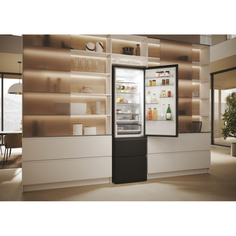 Haier Холодильник многодверный, 205x59.5х65.7, холод.отд.-289л, мороз.отд.-125л, 3дв., А++, NF, инв., дисплей, нулевая зона, черный (HTW5620DNPT)