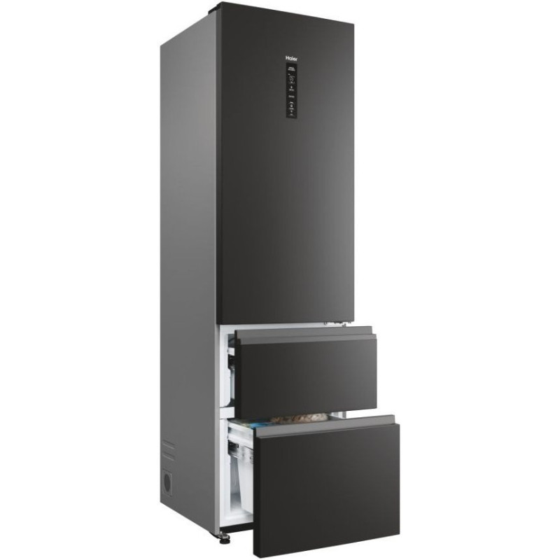 Haier Холодильник многодверный, 205x59.5х65.7, холод.отд.-289л, мороз.отд.-125л, 3дв., А++, NF, инв., дисплей, нулевая зона, черный (HTW5620DNPT)