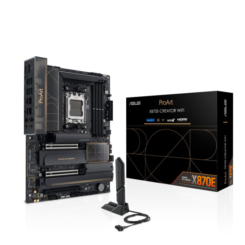 ASUS Motherboard PROART X870E-CREATOR WIFI sAM5 X870E 4xDDR5 M.2 HDMI WiFi BT ATX (90MB1IG0-M0EAY0)