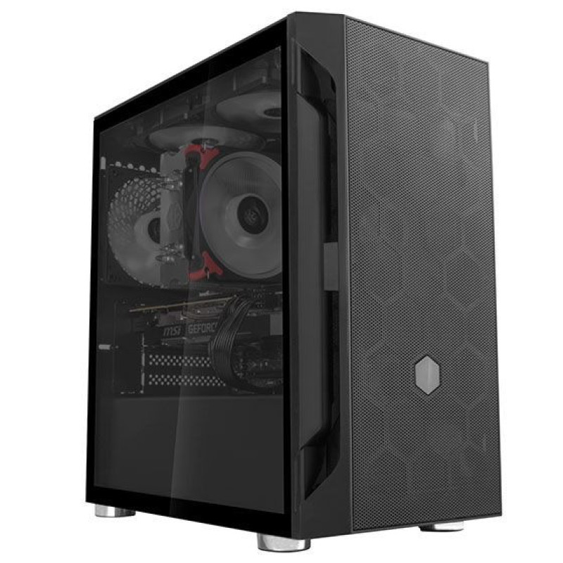 SilverStone Computer case FARA FAH1MB-G, without PSU, 1xUSB3.0, 2xUSB2.0, 1x120mm Black fan, TG Side Panel, mATX, Black (SST-FAH1MB-G)