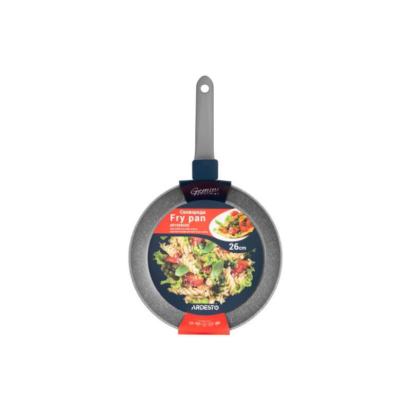 ARDESTO Сковорода Gemini Gourmet Vasto 26 см, сірий, алюміній (AR1926GSG)