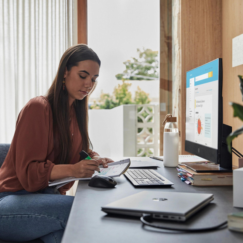 HP Комп'ютер персональний моноблок HP ProOne 440-G9 23.8" FHD IPS AG, Intel i5-13500T, 16GB, F512GB, UMA, WiFi, кл+м, 3р, Win11P, чорний (9H6N8ET)