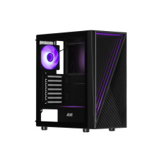 2E Gaming PC case Infinity G205A without PSU, 2xUSB3.0, 1xUSBType-C, 1x120mm ARGB, 2x120mm, VGA 345mm, LCS ready, TG Side Panel, ATX, black (2E-G205A)