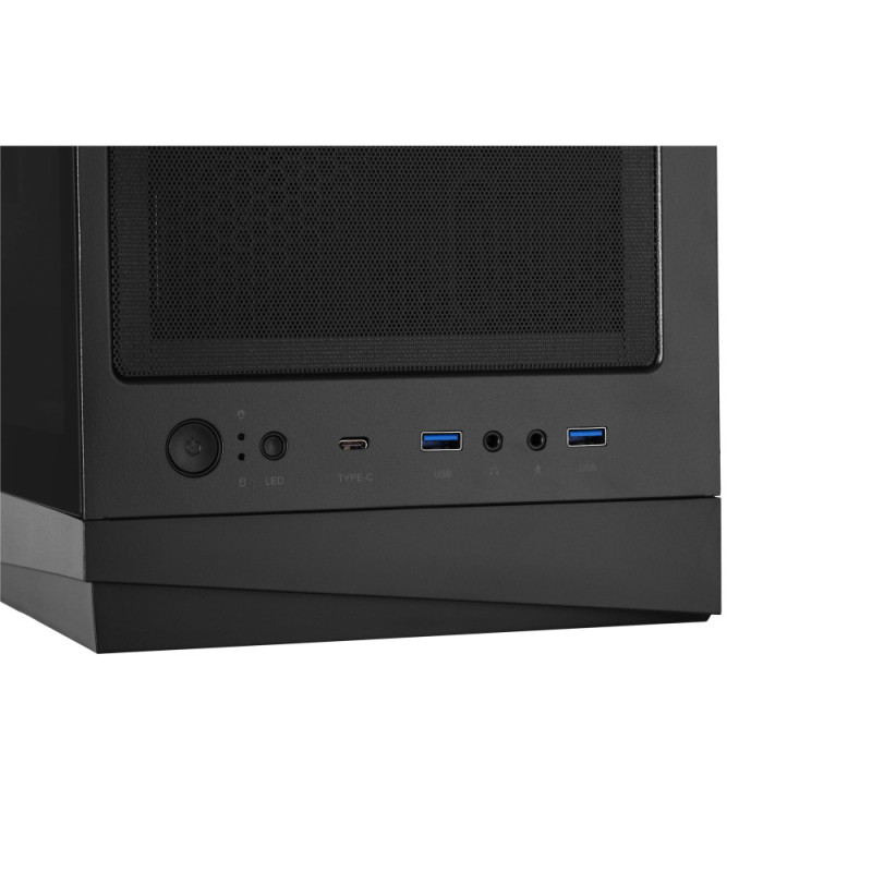 2E Gaming PC case Infinity G205A without PSU, 2xUSB3.0, 1xUSBType-C, 1x120mm ARGB, 2x120mm, VGA 345mm, LCS ready, TG Side Panel, ATX, black (2E-G205A)