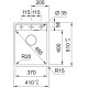 Franke Kitchen sink Maris, fragranite, rectang, no drainboard, 410х510х200mm, bowl - 1, built-in, MRG 610-37 TL, onyx (114.0668.861)