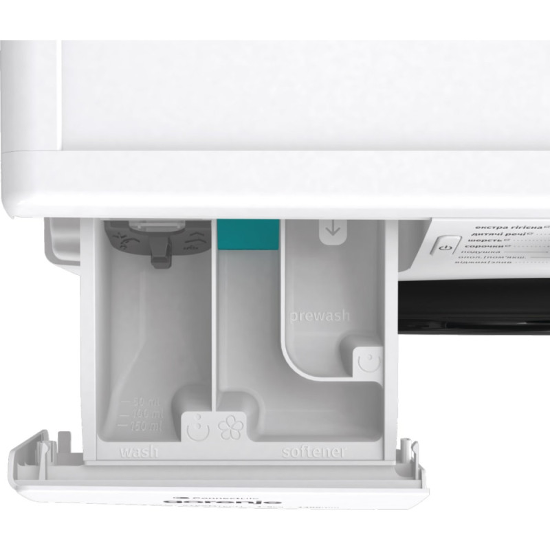 Gorenje Стиральная машина фронтальная, 9кг, 1400, A+++, 54,5см, дисплей, инвертор, пар, Wi-Fi, белый (WPNEI94A1SWIFI)