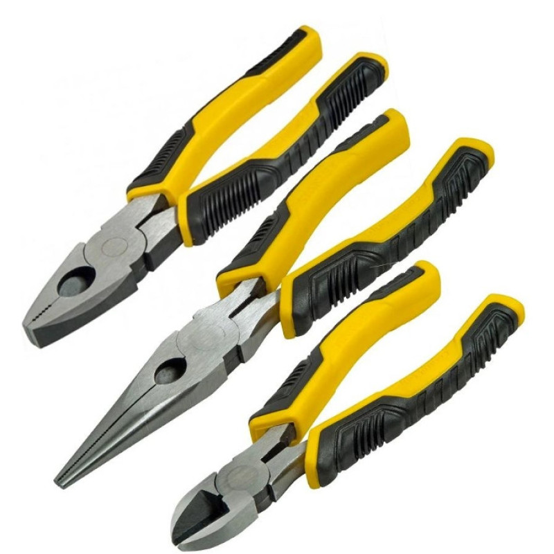 Stanley DynaGrip pliers set, 3 pcs, Pliers, Side cutter pliers, Straight long nose pliers (STHT0-75094)