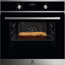 Electrolux Духова шафа електрична, 65л, A, дисплей, конвекція, телескопічні напрямні, чорний (EOF5F50BX)