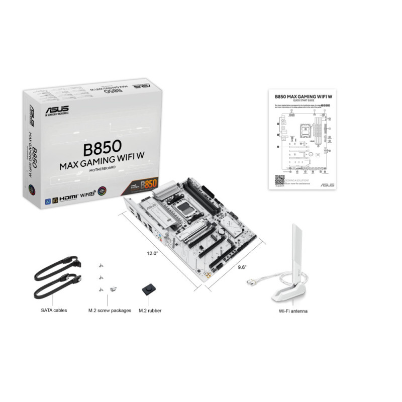 ASUS Материнcька плата B850 MAX GAMING WIFI W (90MB1M10-M0EAY0)