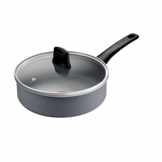 Tefal Saucepan Halo, 24 cm, with lid, aluminum, bakelite, glass, gray (C3123253)