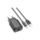 Зарядное устройство HOCO C134A USB + cable USB to USB-C 2.4A black (6942007621359)