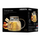 ARDESTO Teapot Golden Moon Diamond, 1000ml, borosilicate glass, bamboo, golden (AR3010GBH)