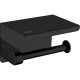 Deante Toilet paper holder Round wall-mounted - with shelf, black (ADR_N221)