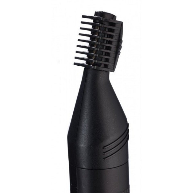 BaByliss Триммер для стрижки волос в носу и ушах, 2 насадки, черный (E652E)
