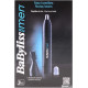 BaByliss Триммер для стрижки волос в носу и ушах, 2 насадки, черный (E652E)