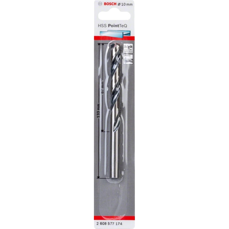 Bosch HSS-PointTeQ drill, 10x87x133mm (2.608.577.174)