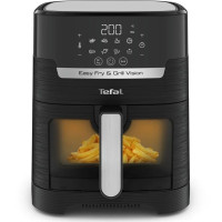 Tefal air fryer Easy ry&Grill Window, 1550W, bowl-4.2l, sensor control, plastic, black (EY506840)