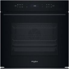Whirlpool Духовой шкаф электрический, 73л, A+, дисплей, конвекция, пиролиз, телескопические направляющие, черный (WOI7A8PT1SB)