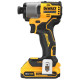 DeWALT Шурупокрут ударний акумуляторний DeWalt XR Li-Ion 18В акб 2х2А·год 192Нм 3200об/хв 4200уд/хв кейс TSTAK, ЗП 0.88кг (DCF840D2T)
