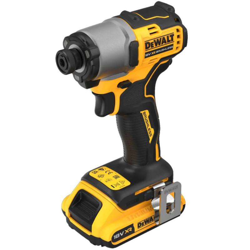 DeWALT Шурупокрут ударний акумуляторний DeWalt XR Li-Ion 18В акб 2х2А·год 192Нм 3200об/хв 4200уд/хв кейс TSTAK, ЗП 0.88кг (DCF840D2T)