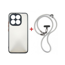 Чехол для мобильного телефона Dengos Case + Cross-body Strap Xiaomi 15T Black+Grey (DG-KM-CCRB-55)