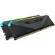Модуль памяти для компьютера DDR4 32GB (2x16GB) 3600 MHz Vengeance RGB RT Black Corsair (CMN32GX4M2Z3600C18)