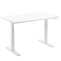 2E Computer table CE150W-MOTORIZED, height adjustment, electric motor 220V, 62/128x150х75cm, white (2E-CE150W-MOTORIZED)