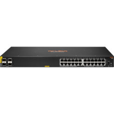 HPE Aruba Switch 6100, 24xGE, 4x1/10GE SFP Ports, PoE Class 4 370W, LT Warranty (JL677A)