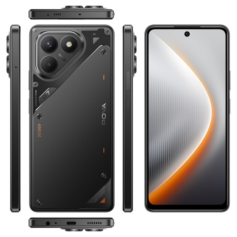 TECNO Smartphone POVA 7 Neo (LJ6) 6.78  8/256GB, 2SIM, 7000mAh, Geek Black (4894947086793)