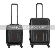 Wenger Набір валіз Wenger Amplix Hardside, полікарбонат, (S+M), TSA, 4 колеса, EXP, чорний (653332)