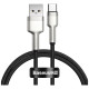 Дата кабель USB 2.0 AM to USB-C 1.0m Cafule Metal 66W black Baseus (CAKF000101)