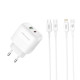 Зарядное устройство XO 1xUSB QC3.0 + 1xUSB-C PD20W (XO-QC37)