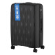2E Набор чемоданов 2E, M7979, полипропилен, (L+M+S), молния anti theft, 4 колеса, кодовий замок, чёрный (2E-PP-M7979-SET3-BK)