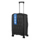 2E Набор чемоданов 2E, M7979, полипропилен, (L+M+S), молния anti theft, 4 колеса, кодовий замок, чёрный (2E-PP-M7979-SET3-BK)
