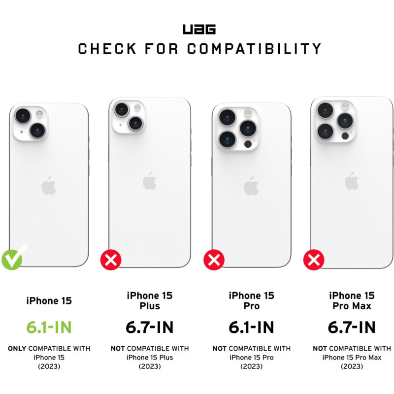UAG Apple iPhone 15 Essential Armor Magsafe, Black (114288114040)