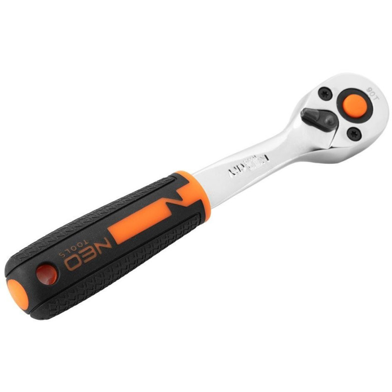 Neo Tools Набор торцевых головок, 12шт, 1/2", трещотка 90 зубцов, CrV (10-030N)