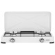 ARDESTO Gas Cooktop GTC-NS2012W, gas type LPG, 2 alum. burners, enamel body, painted grid, top lid, color: white