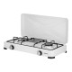 ARDESTO Gas Cooktop GTC-NS2012W, gas type LPG, 2 alum. burners, enamel body, painted grid, top lid, color: white
